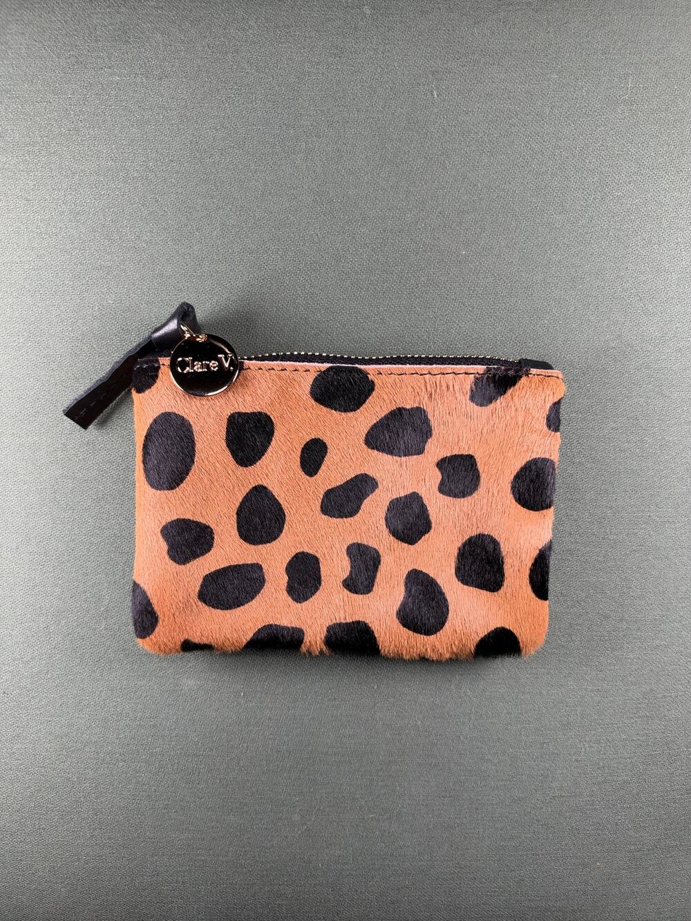 Leopard Clare V. Coin Clutch - NWOT